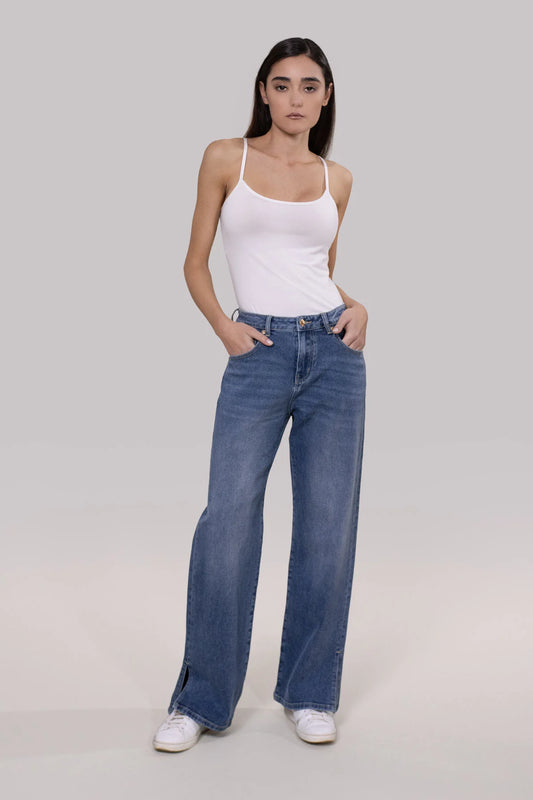 Marta Jeans Palazzo Con Spacco Laterale