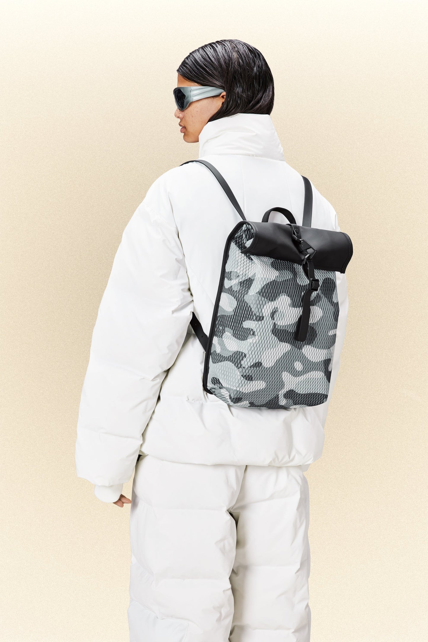 RAINS Rolltop Rucksack Mesh Mini