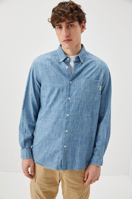 Roy Roger's Camicia Chambray Light bleach