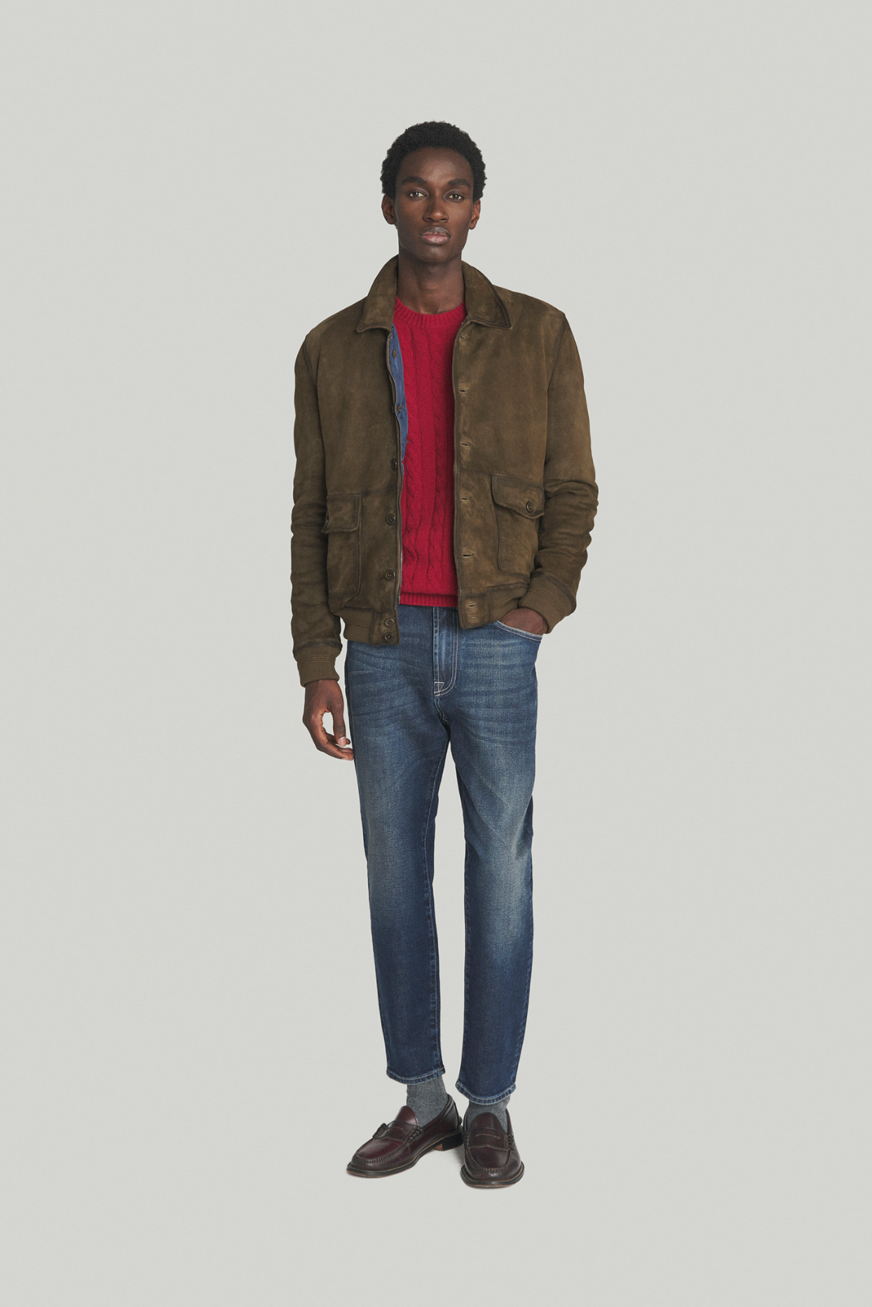 Roy Roger's Newman Jacket in vintage effect Suede
