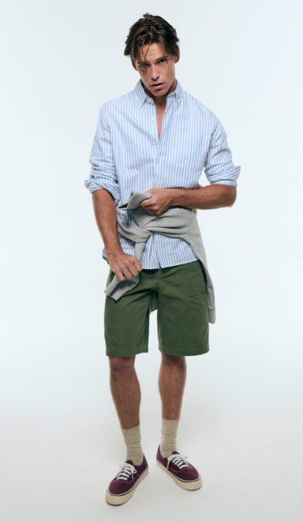 ROY ROGER'S Camicia oxford a righe