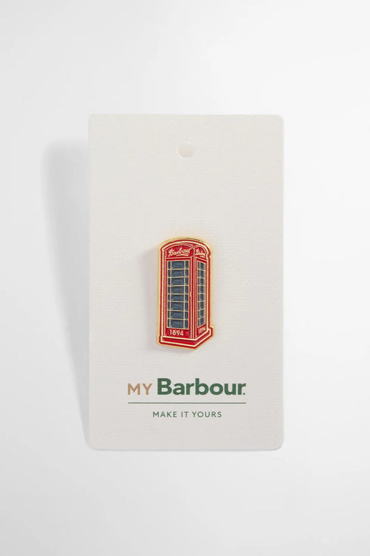 Barbour Phone Box Pin Badge