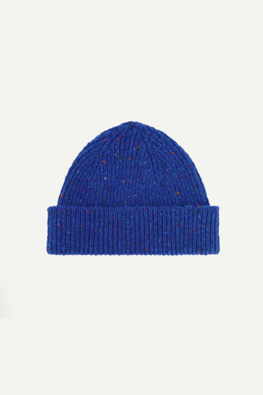 Uskees speckled donegal wool hat Ultra Blue