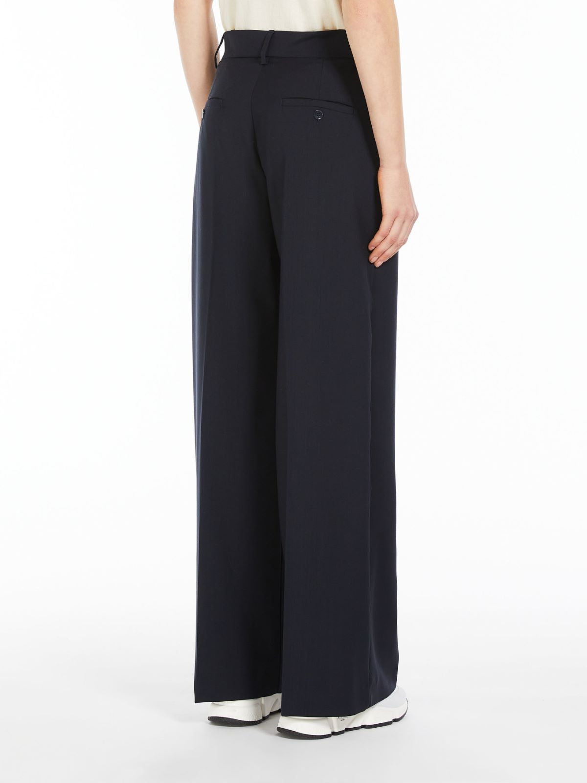 WeekEnd Max Mara pantalone palazzo in tela di lana