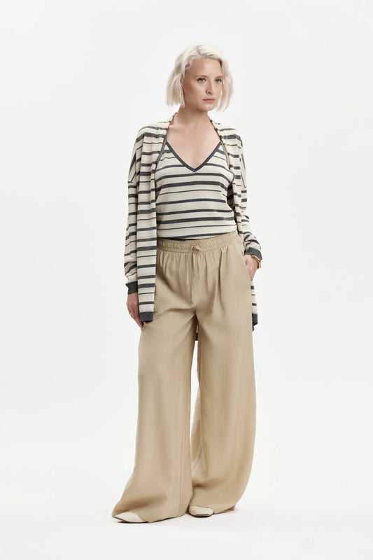 WHITE WISE PANTALONI CON COULISSE LYOCELL