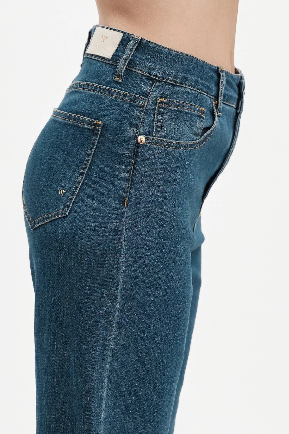 WHITE WISE KATIA DENIM WIDE LEG
