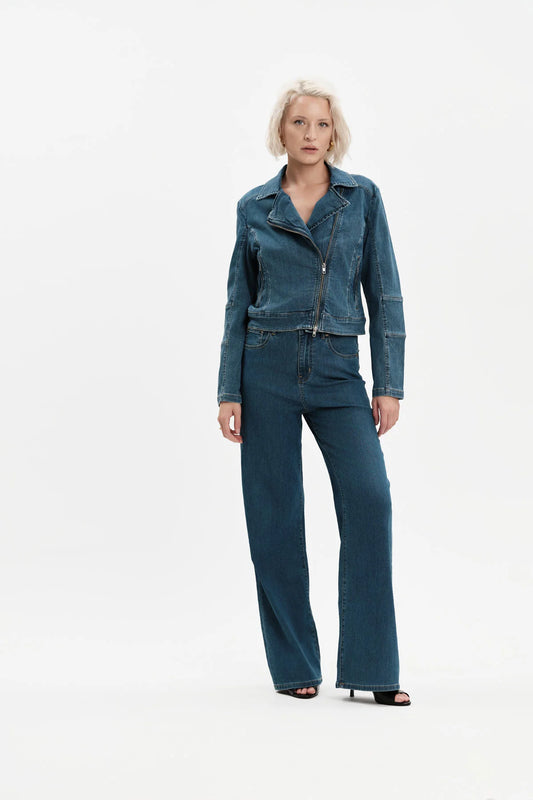 WHITE WISE KATIA DENIM WIDE LEG