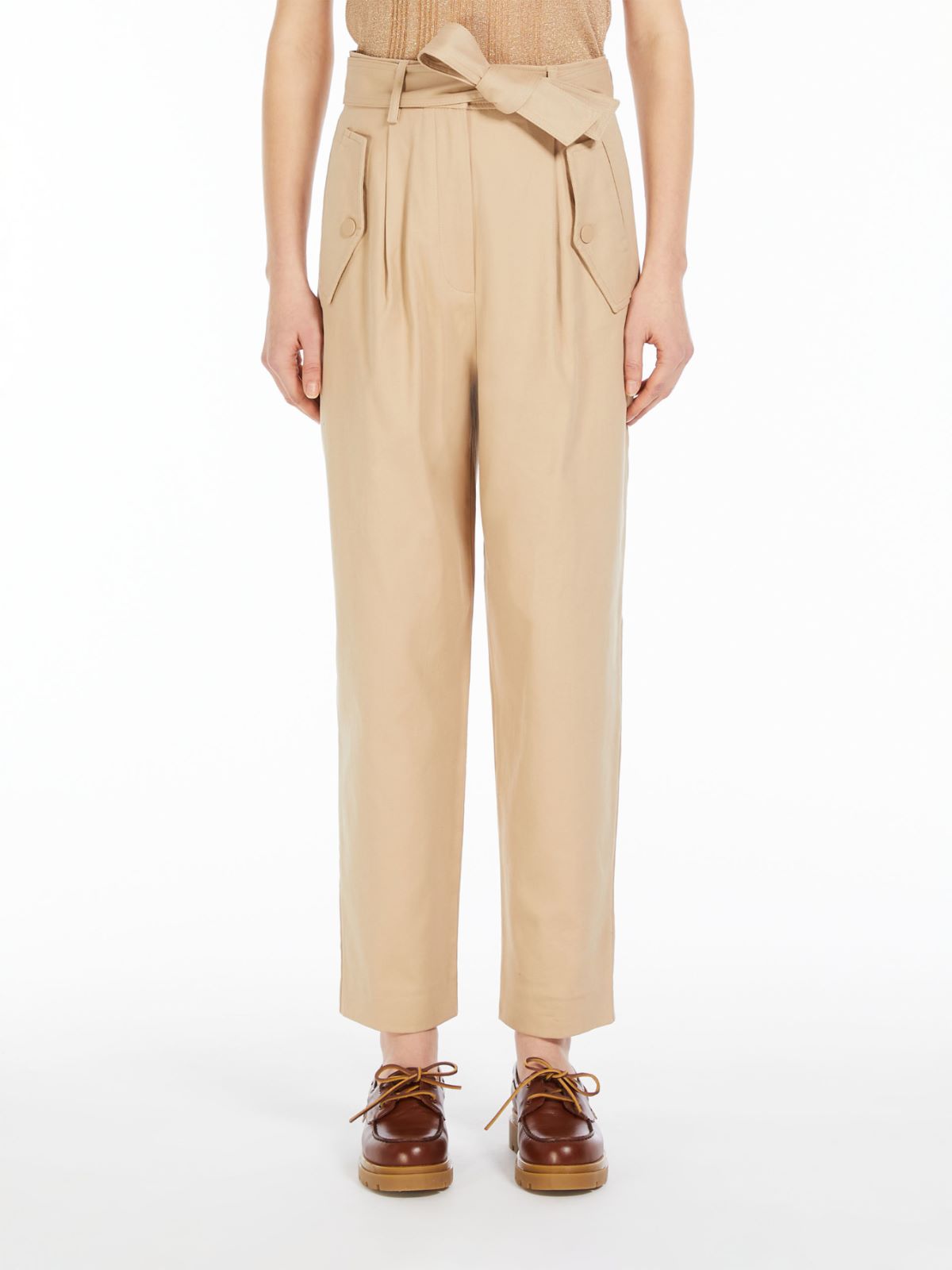 WeekEnd Max Mara pantalone CARROT FIT in cotone