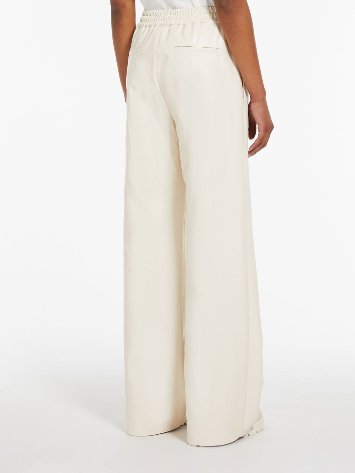 WeekEnd Max Mara pantalone palazzo in tessuto spalmato