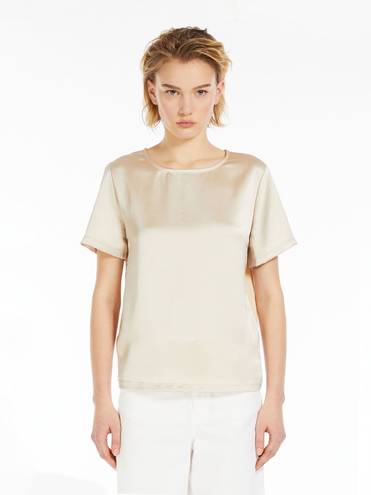WeekEnd Max Mara t-shirt in raso tecnico e jersey