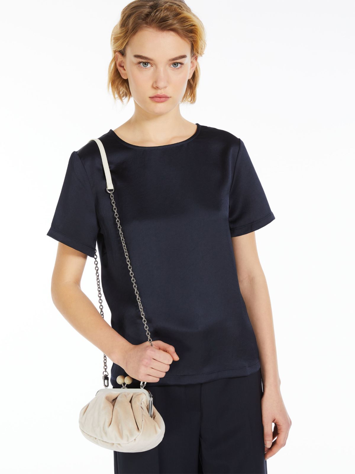 WeekEnd Max Mara t-shirt in raso tecnico e jersey