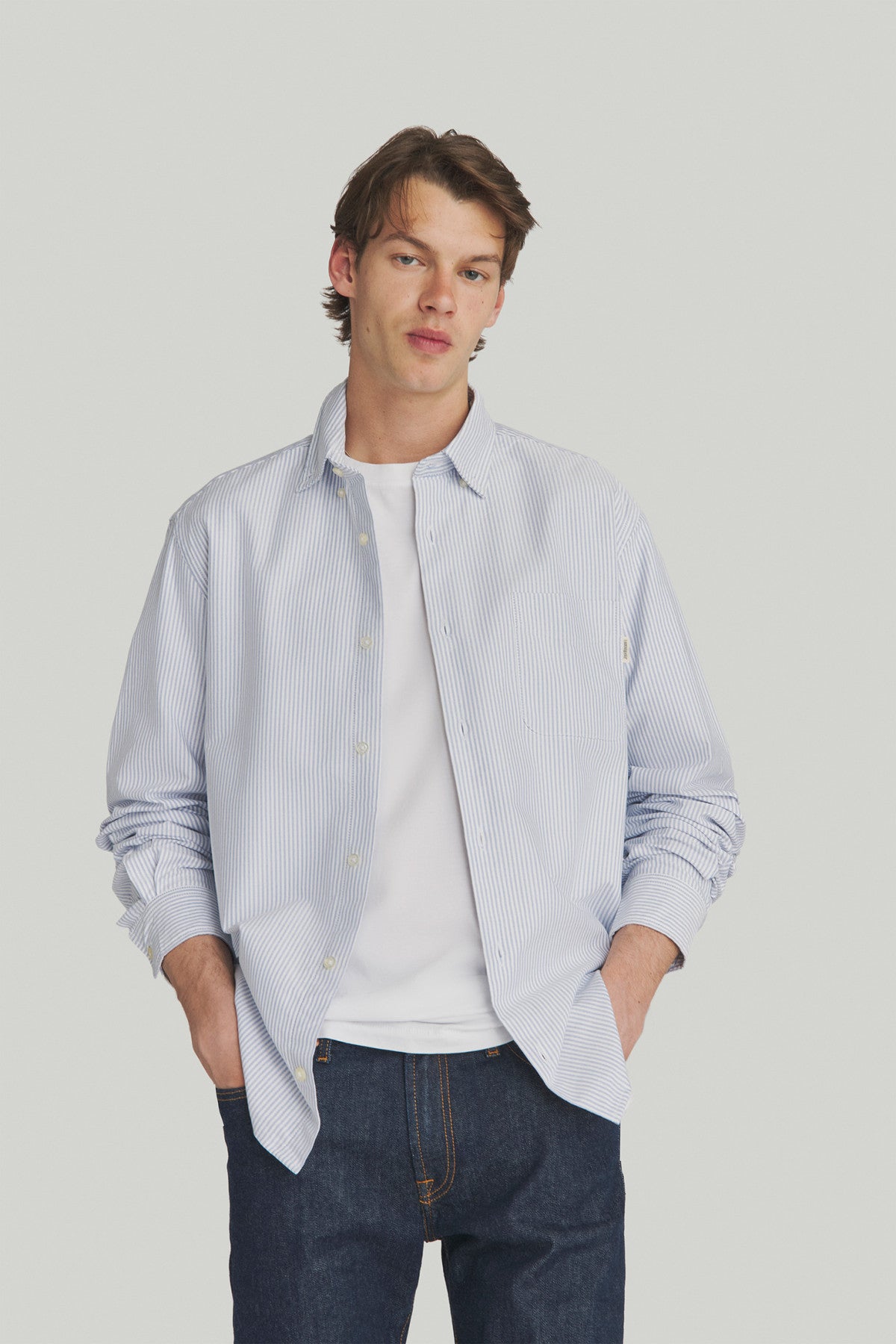 Roy Roger’s Camicia Oxford in Popeline a Righe