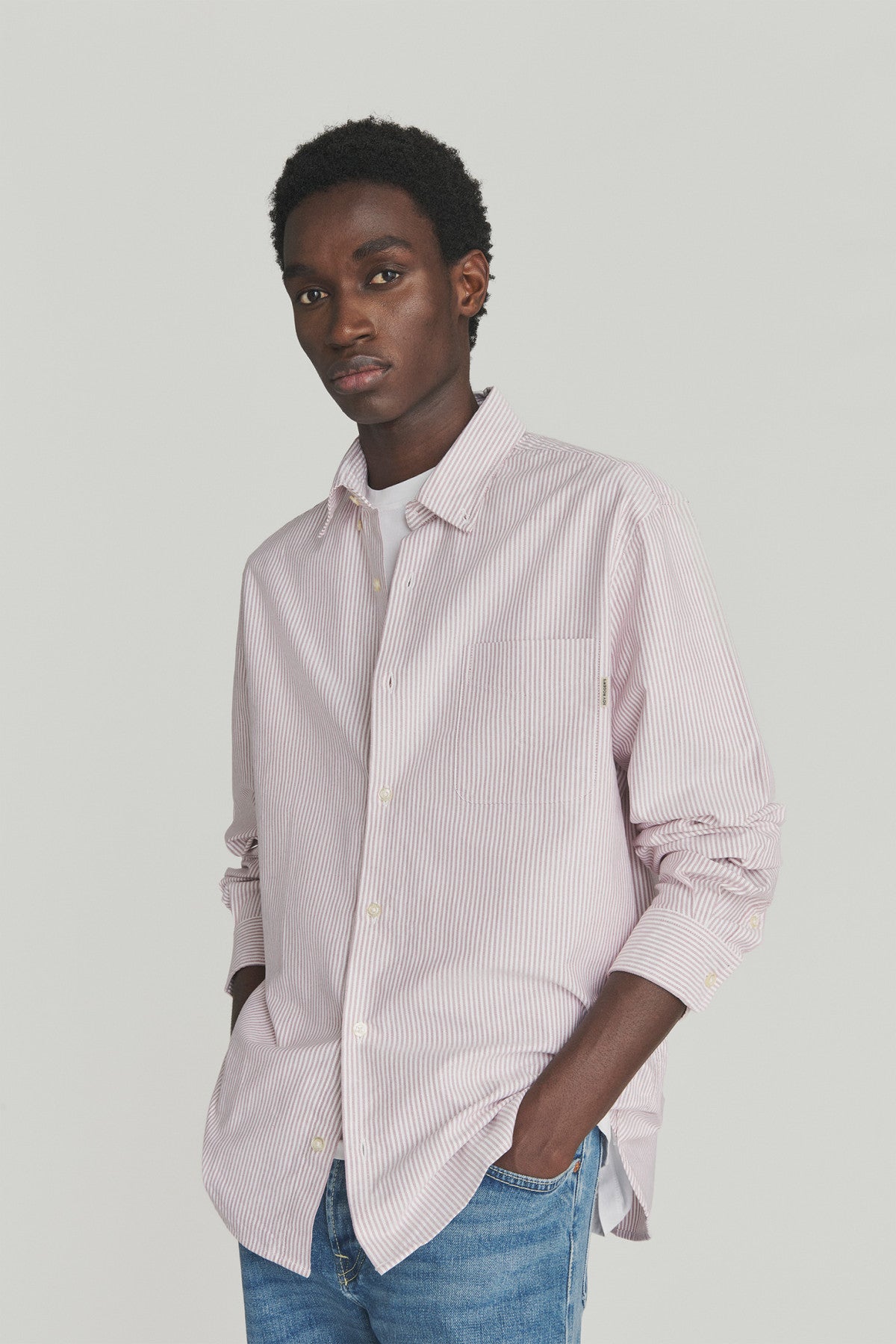 Roy Roger’s Camicia Oxford in Popeline a Righe