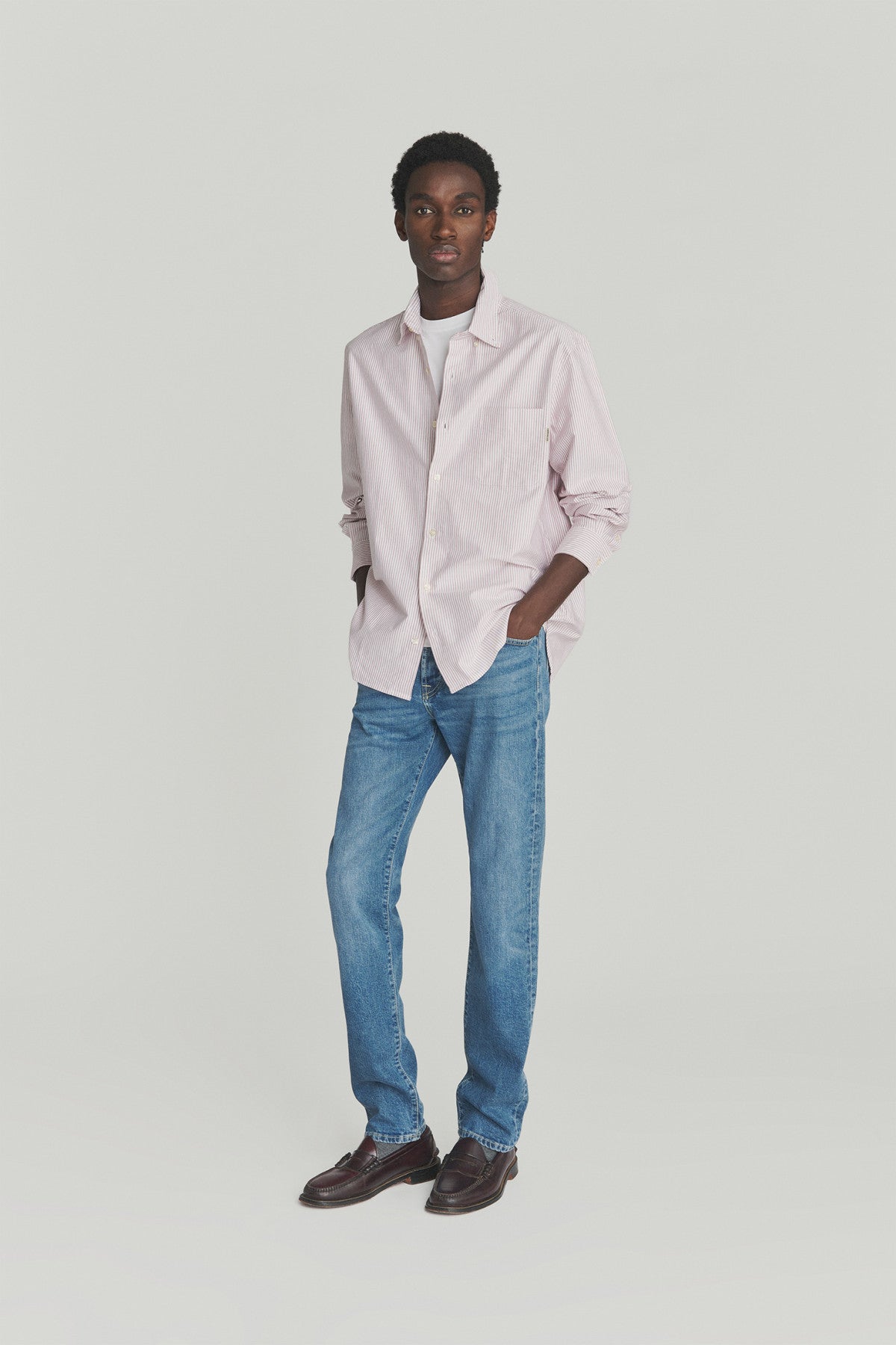 Roy Roger’s Camicia Oxford in Popeline a Righe