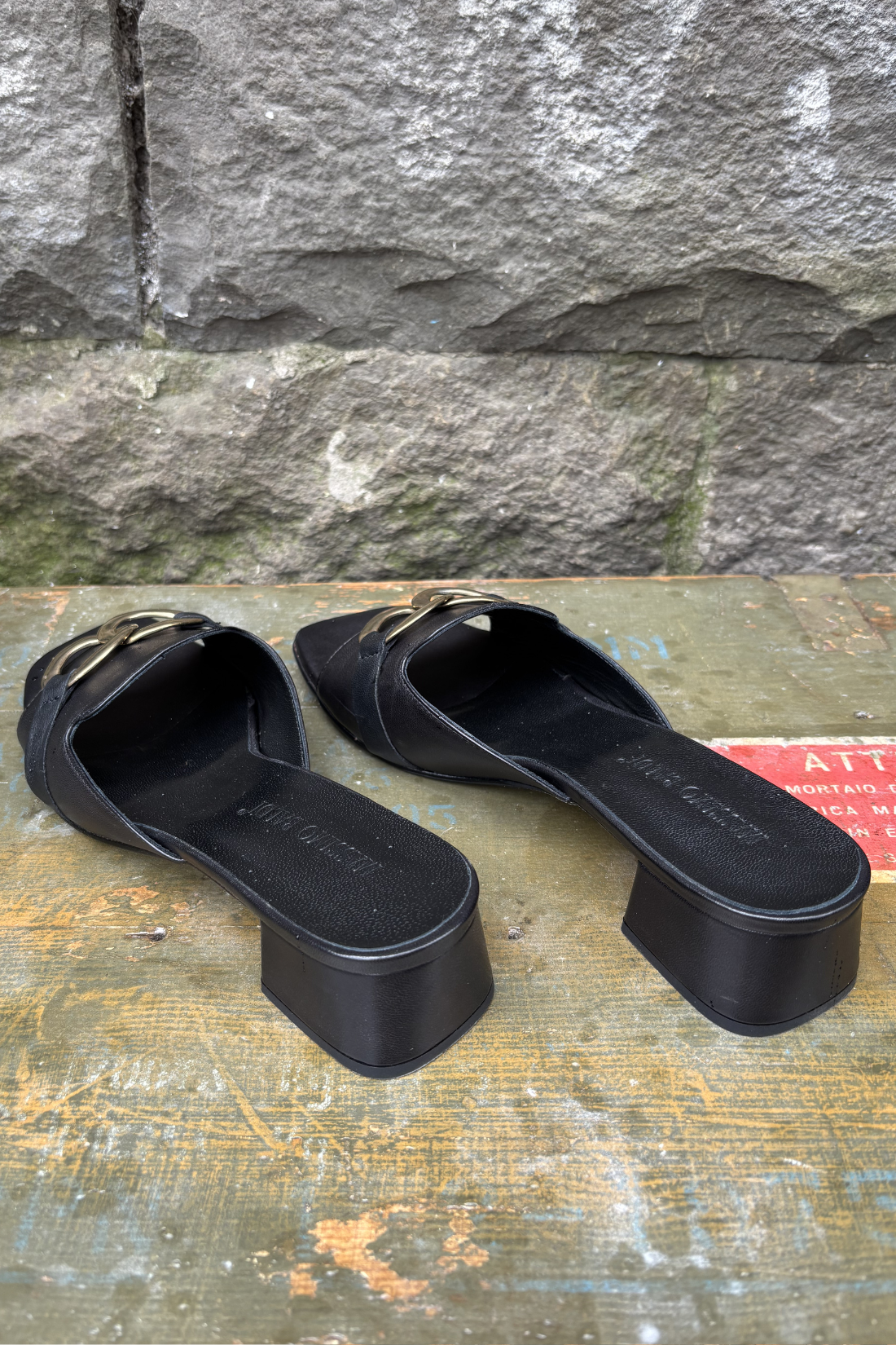 Ciabattina 860-96 tacco nero