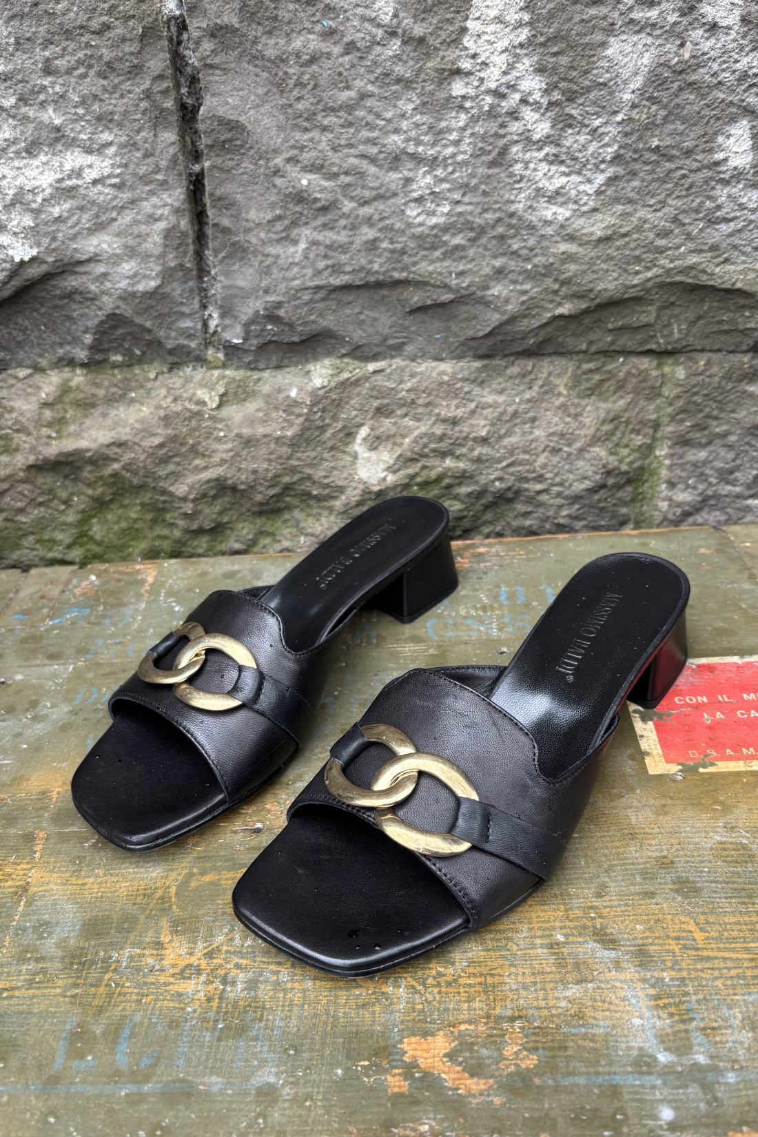 Ciabattina 860-96 tacco nero