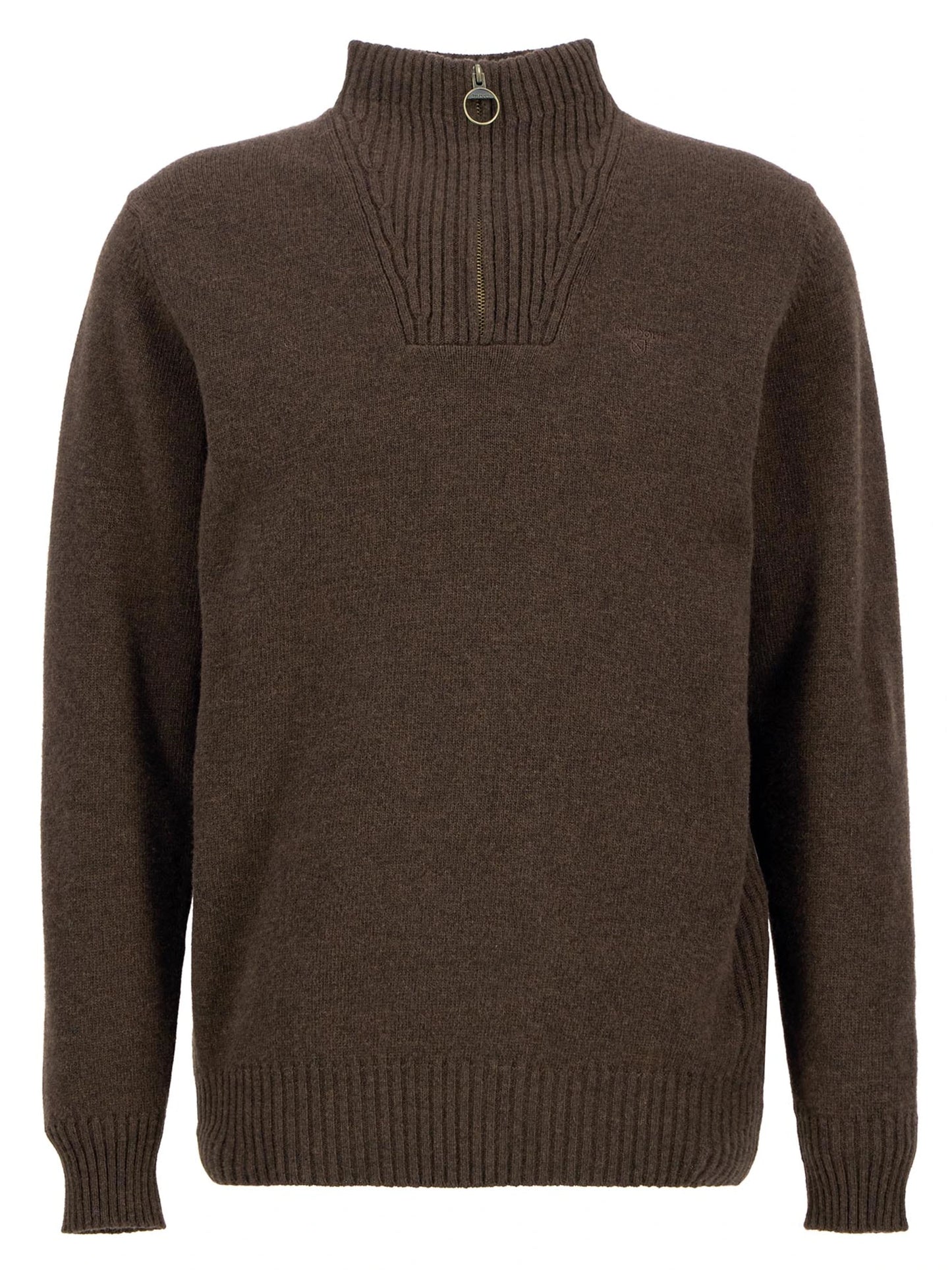 Barbour Maglione con Mezza Zip in Lana d’Agnello Essential