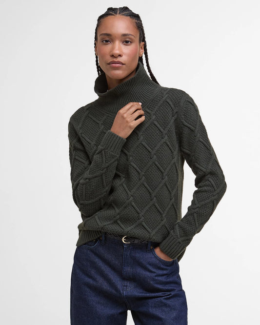 Barbour Felpa a maglia con collo arrotolato Burne