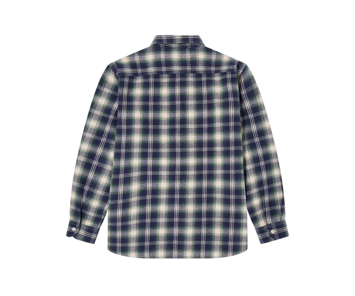 Work Shirt Ls Japan navy green