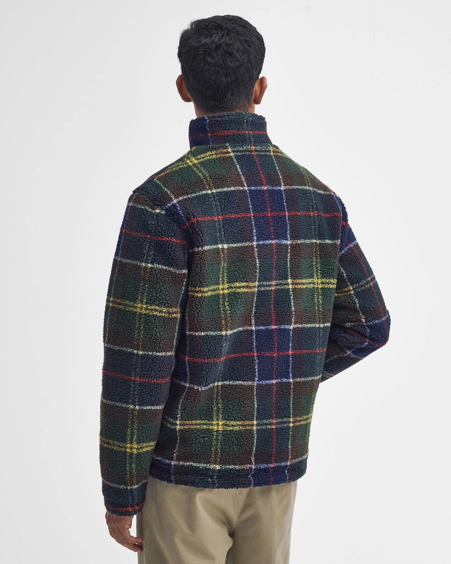 Barbour Pile Sherpa con Motivo Tartan