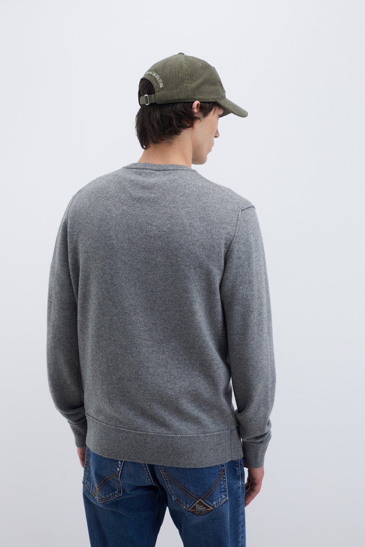 Roy Roger's Maglia Girocollo Raw Edge In Lana e Cashmere