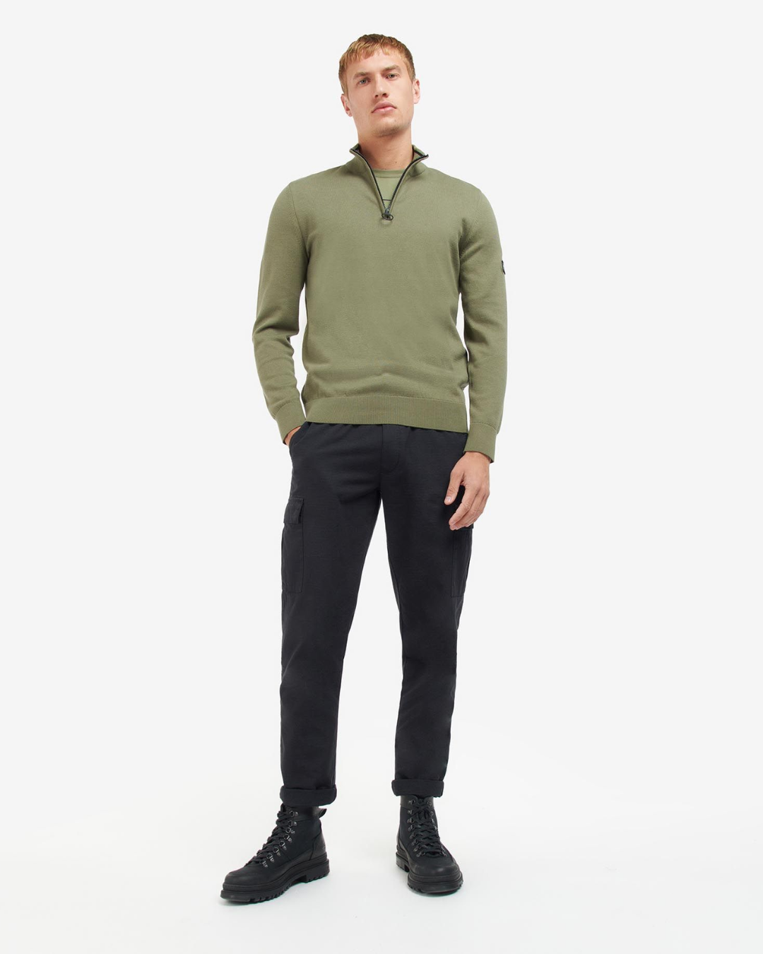 Barbour B.Intl Maglione con mezza zip